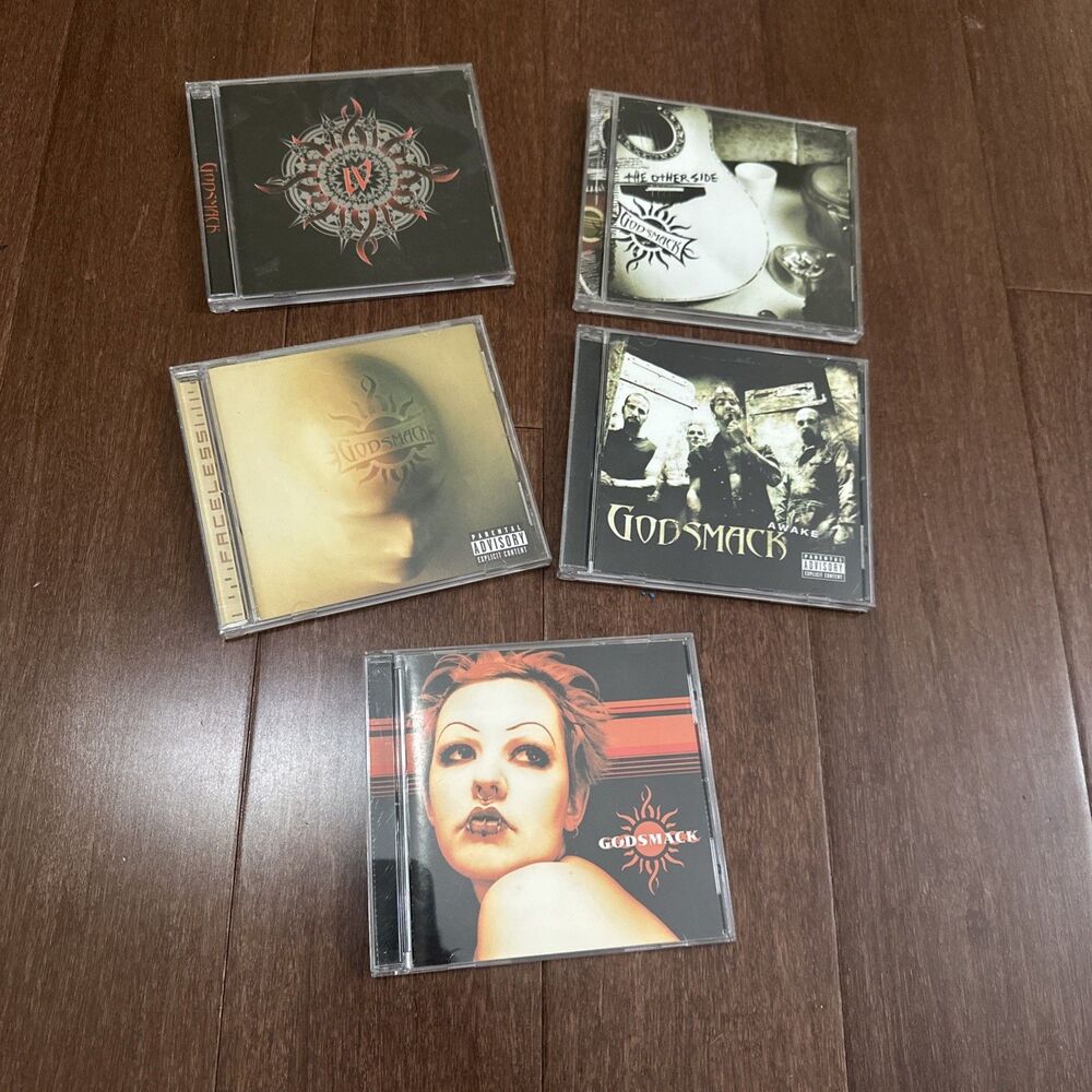 Godsmack 5 Cd Lot Self Titled Awake Faceless The Other Side IV 1990s Y2K Rock